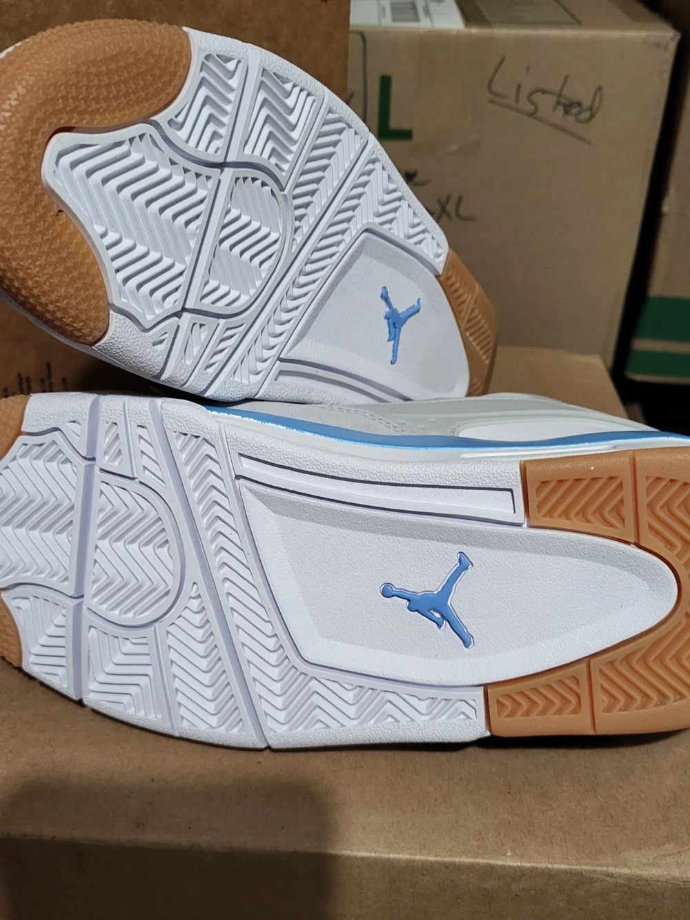 *NEW* Nike Air Jordan 4 RM White/Blue Size 5Y Women's 6.5